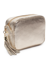 Elie Beaumont Crossbody Bag - Gold + Charcoal Stripe