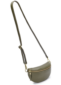 Elie Beaumont Sling Bag - Olive + Army Stripe