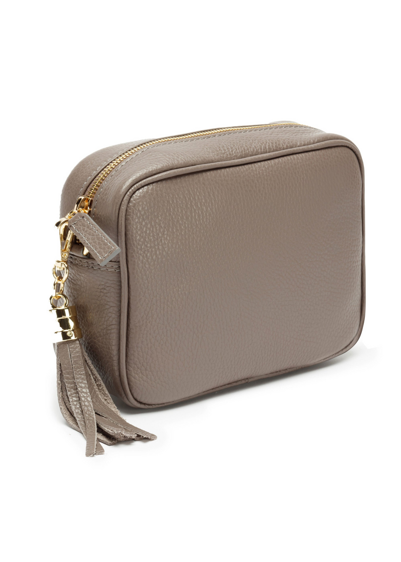 Elie Beaumont Crossbody Bag - Grey + Leopard Strap