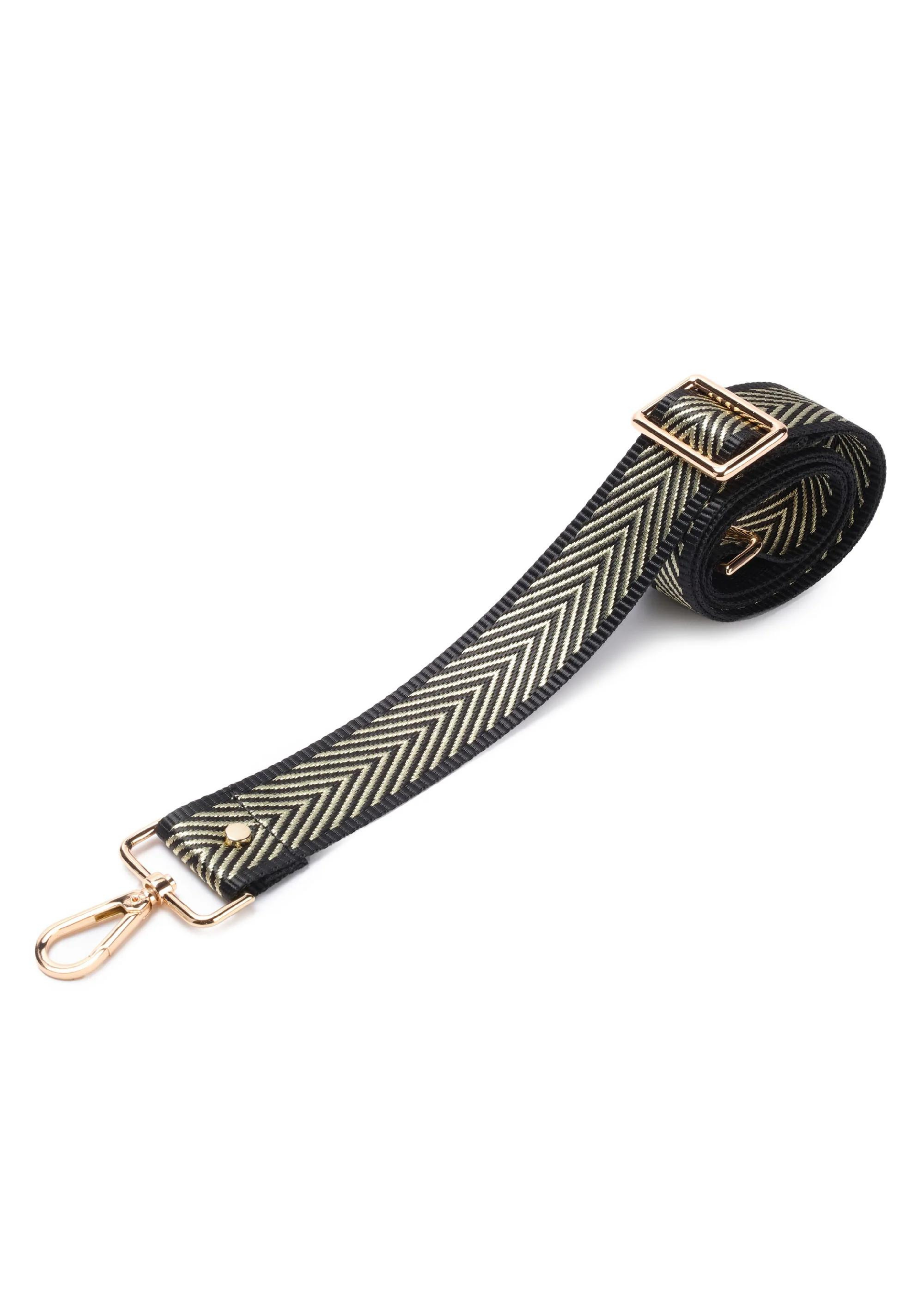 Elie Beaumont Strap - Gold Chevron