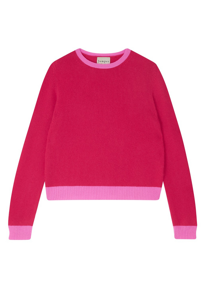 Jumper 1234 Contrast Jumper - Cherry