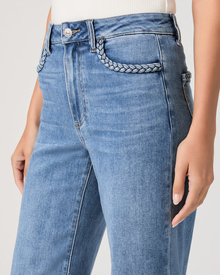 PAIGE Anessa 31" Wide Leg Braided Jeans - Encino