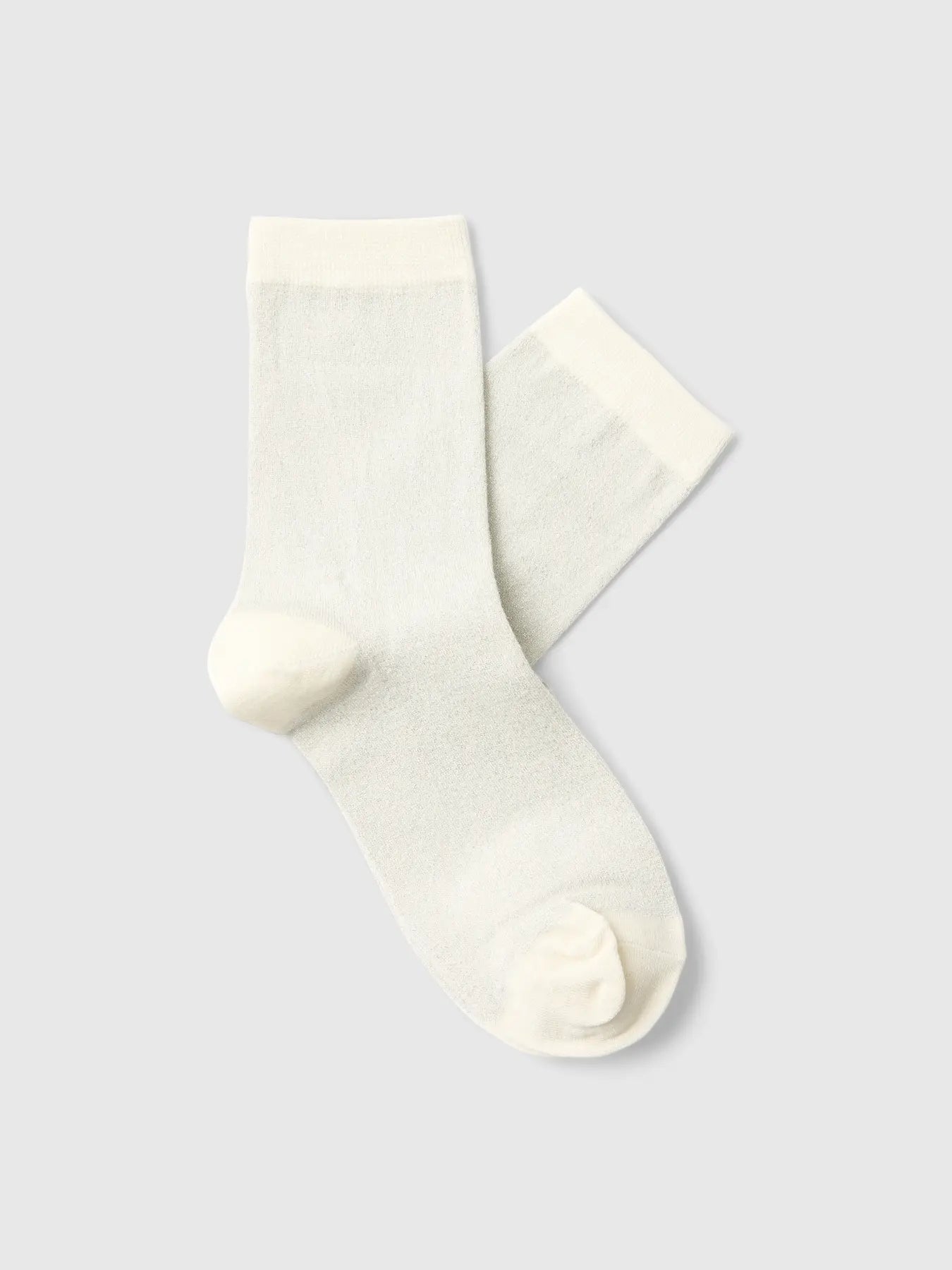 Selected Kim Glitter Sock - White