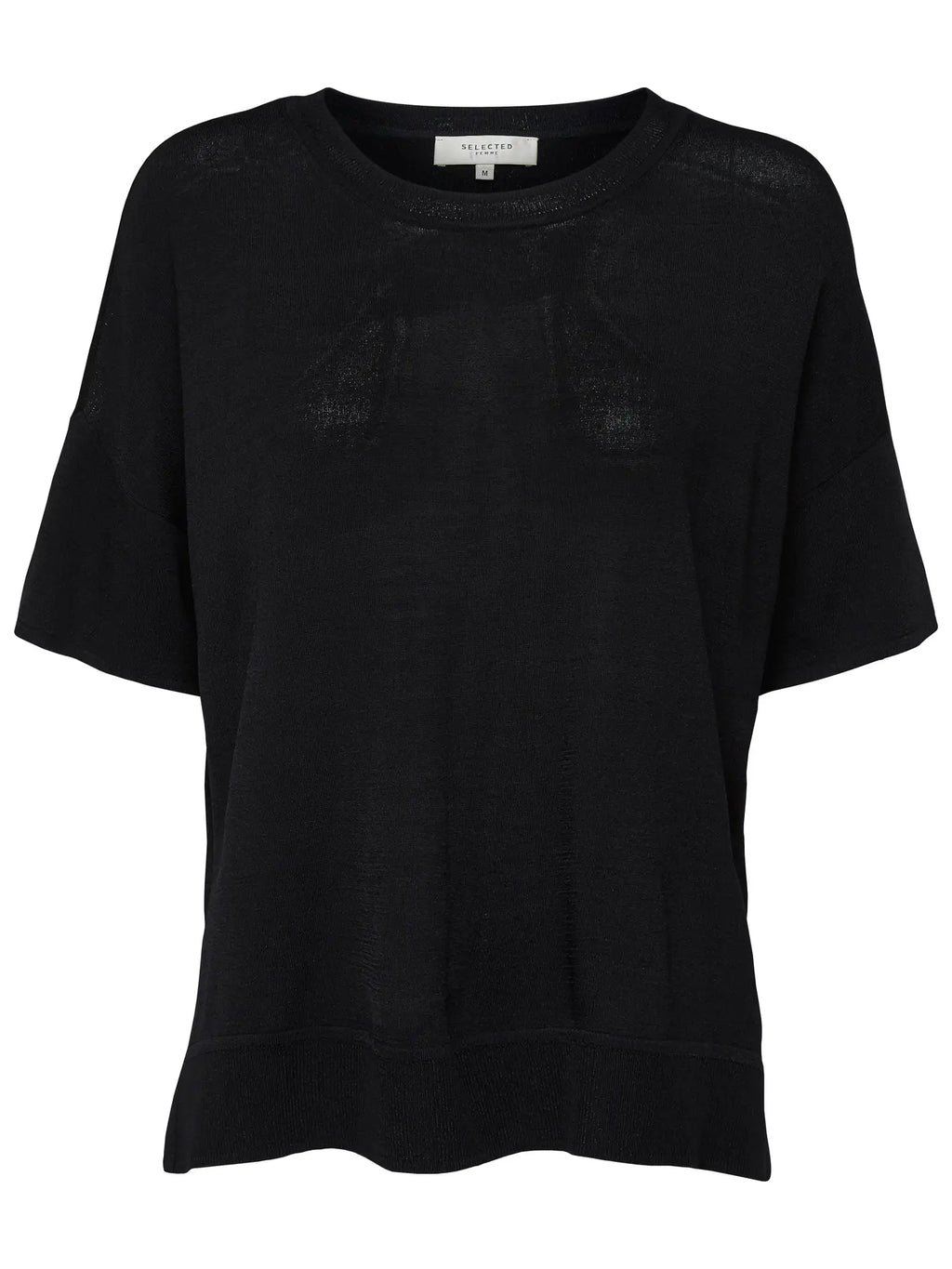 Selected Femme Willie Knit Tee - Black