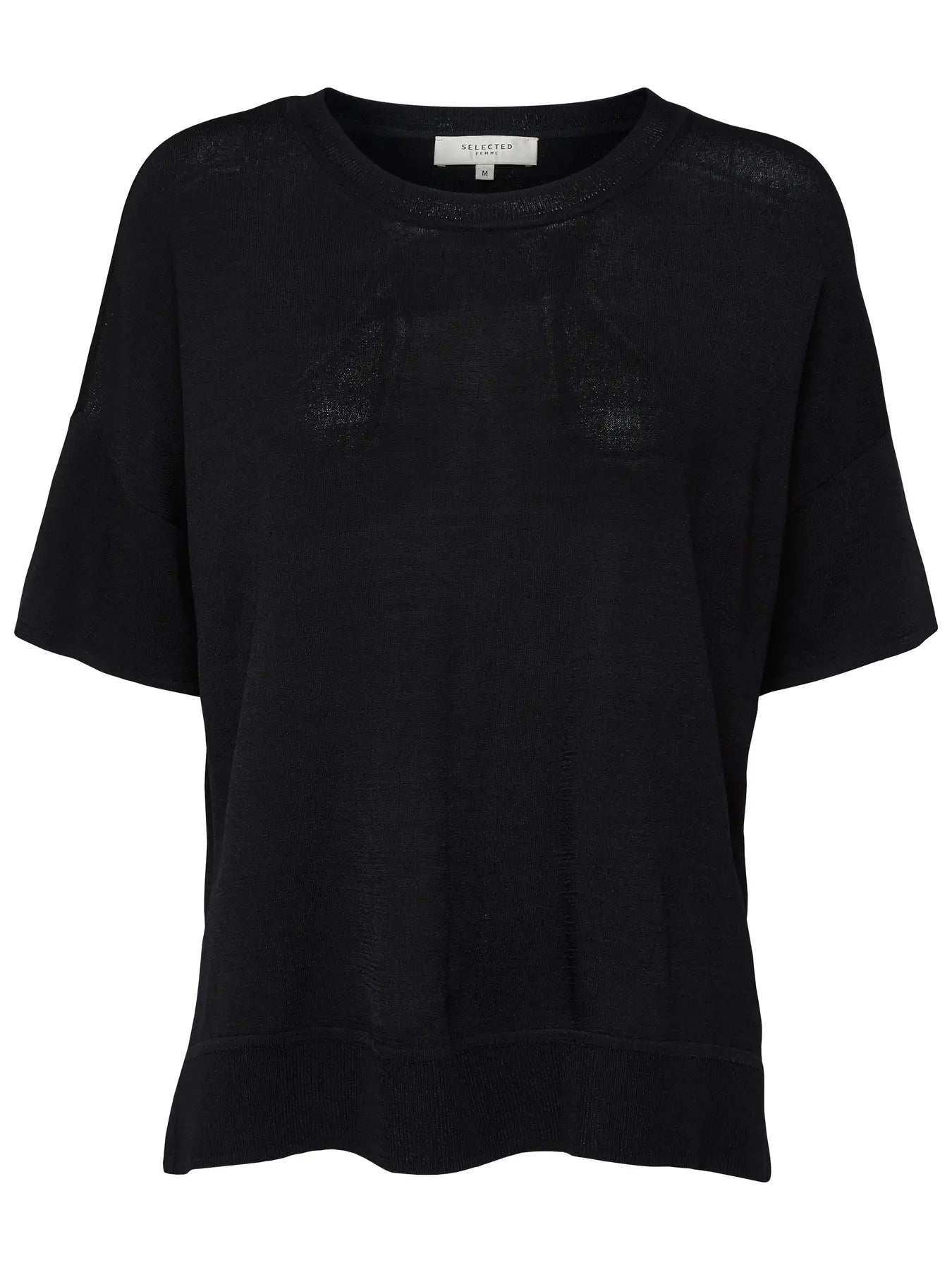 Selected Femme Willie Knit Tee - Black