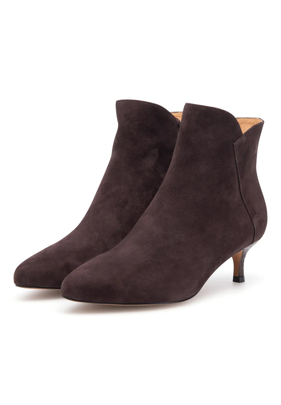 Woden Saga Zip Boots - Chocolate