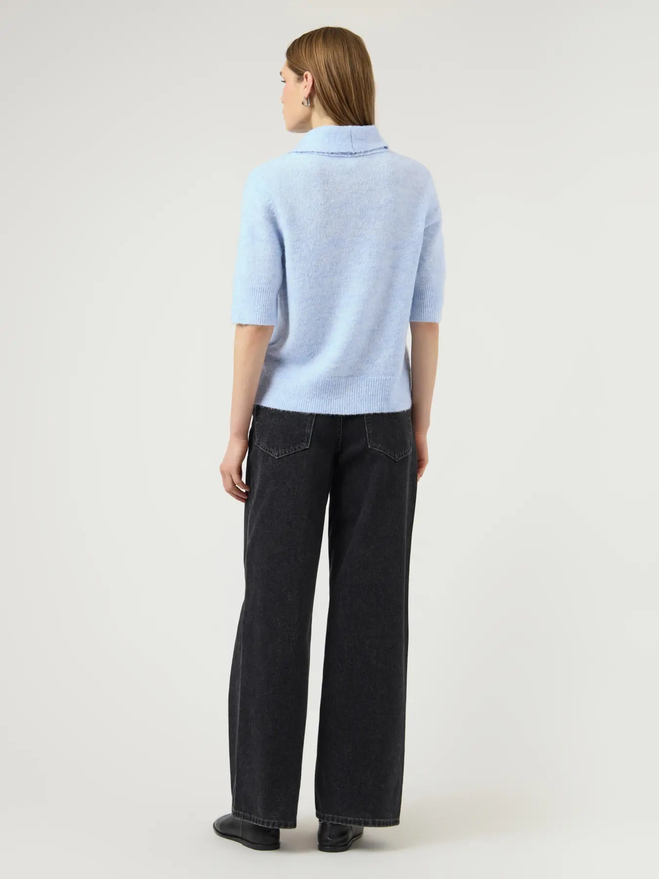 Yas Anna Scarf Cardigan - Blue