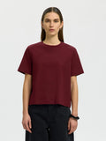 Selected Essential Boxy Tee - Tawny Port