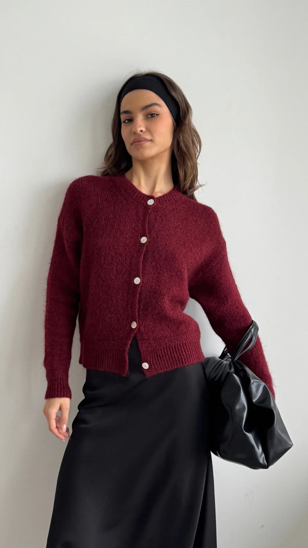 Charli Reyna Cardigan - Dark Cherry
