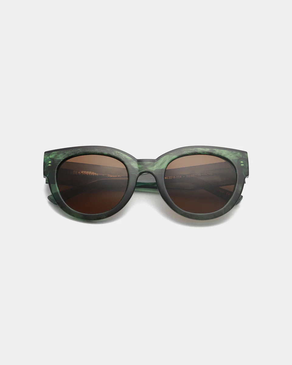 A. Kjærbede Lilly Sunglasses - Green Marble