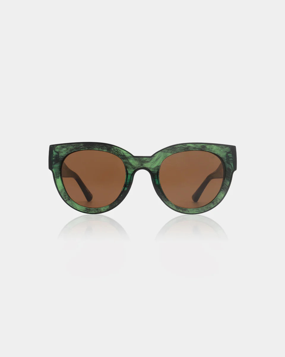 A. Kjærbede Lilly Sunglasses - Green Marble