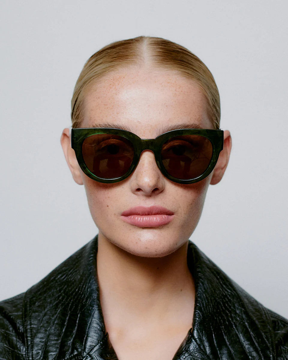 A. Kjærbede Lilly Sunglasses - Green Marble