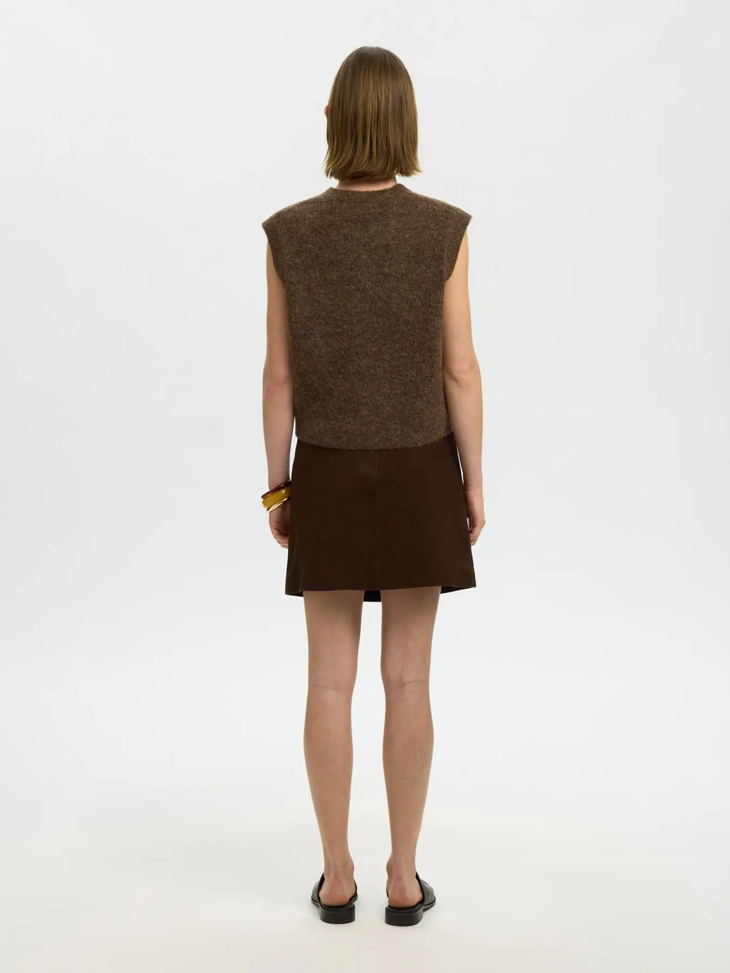 Selected Femme Lulu Tank Vest - Brown