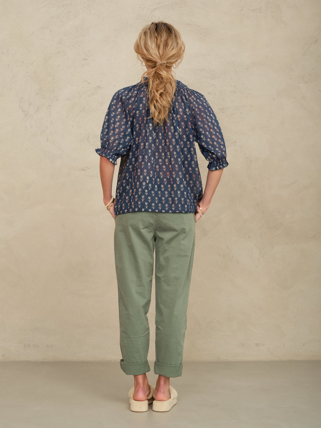 M.A.B.E Ari Print Top - Blue