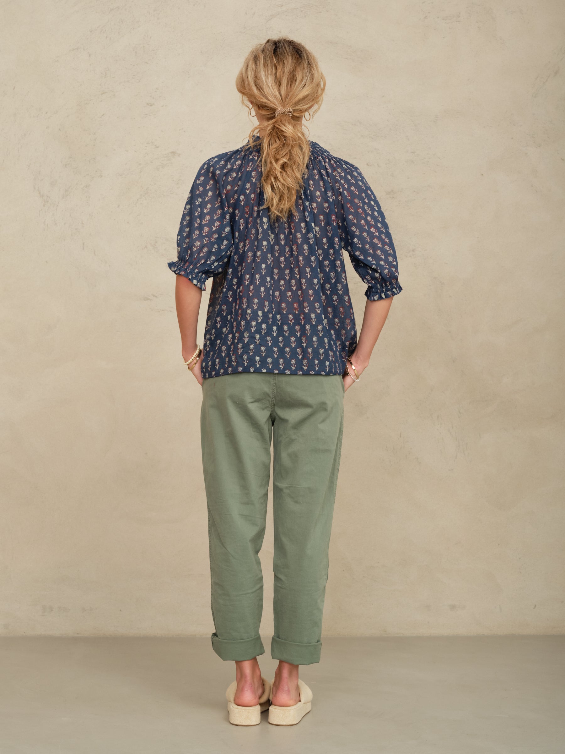 M.A.B.E Ari Print Top - Blue