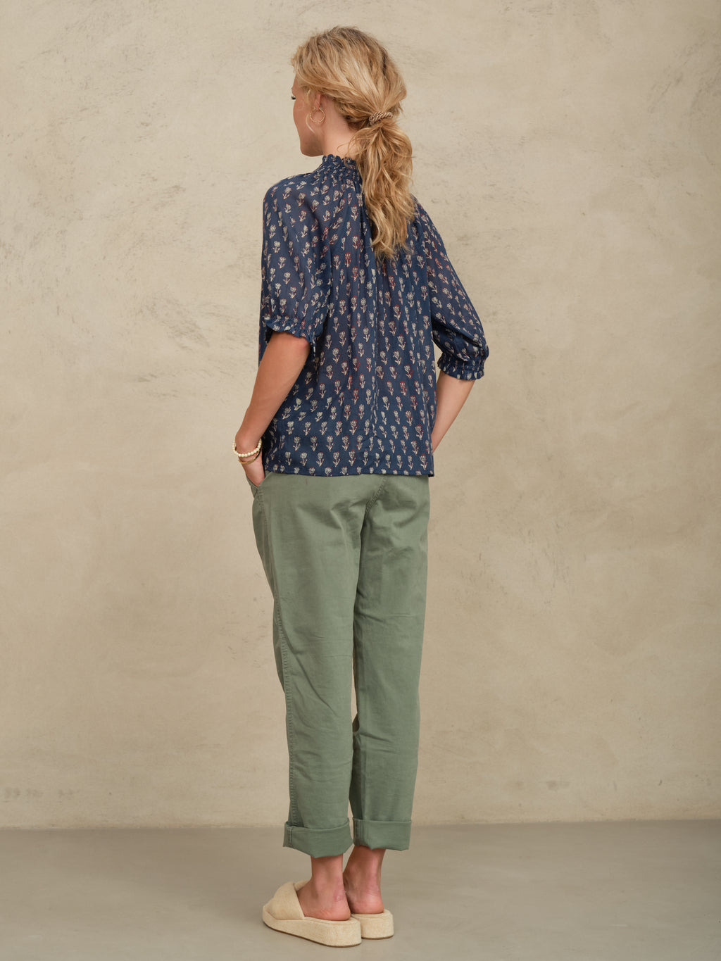 M.A.B.E Ari Print Top - Blue