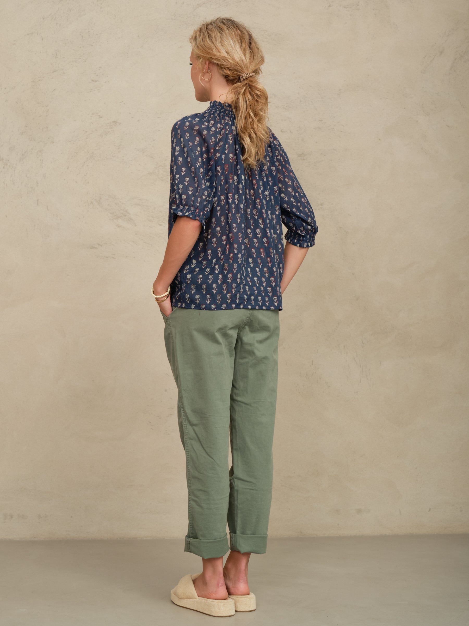 M.A.B.E Ari Print Top - Blue