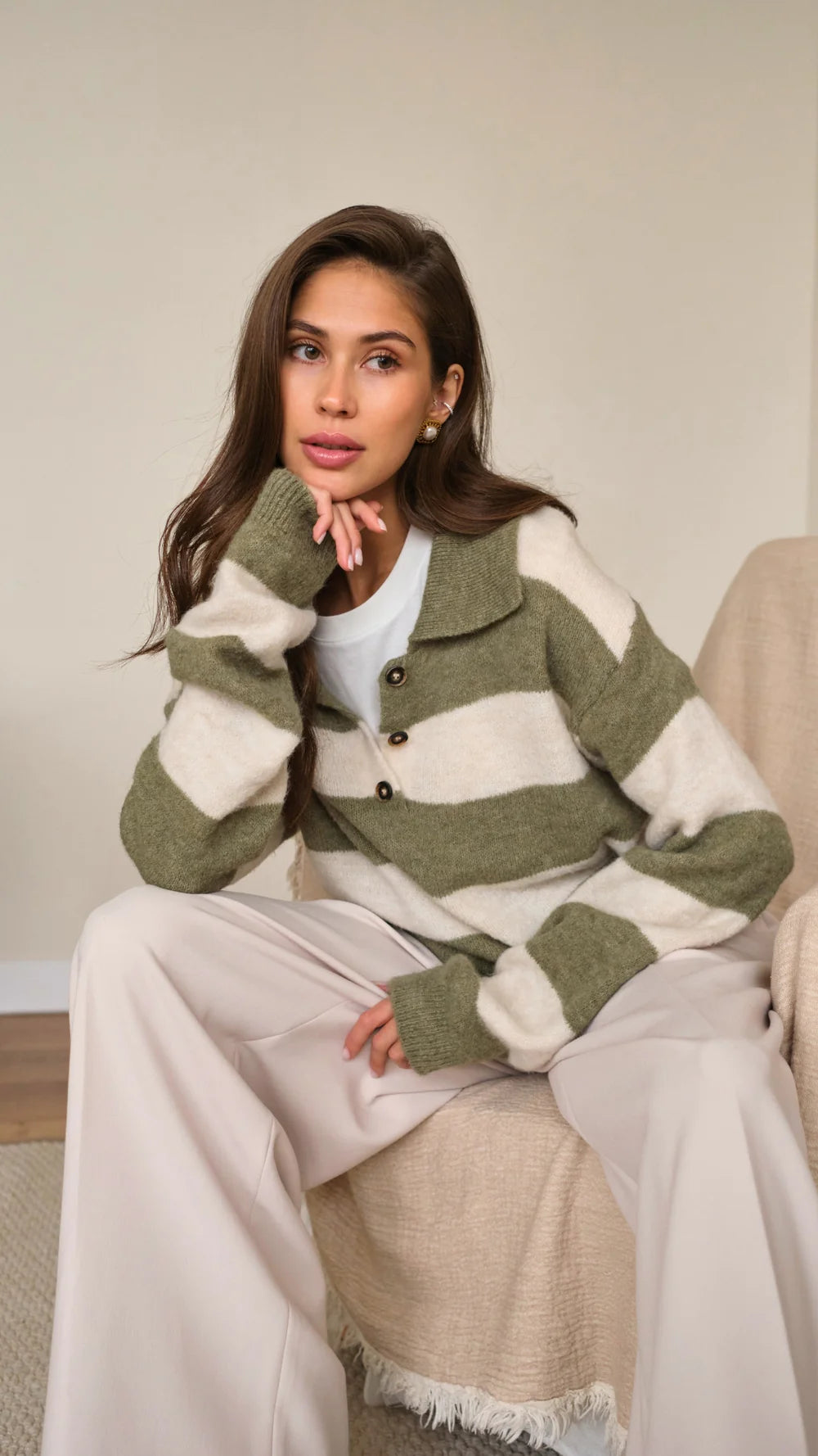Charli Arlo Sweater - Khaki