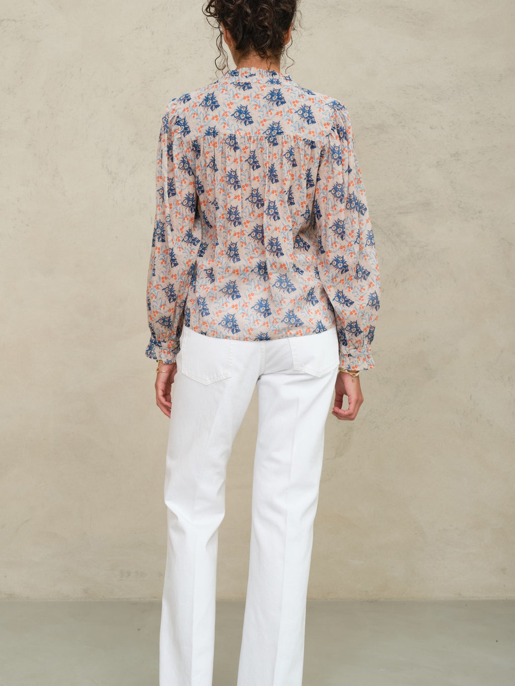 M.A.B.E Aster Print Long Sleeve Top