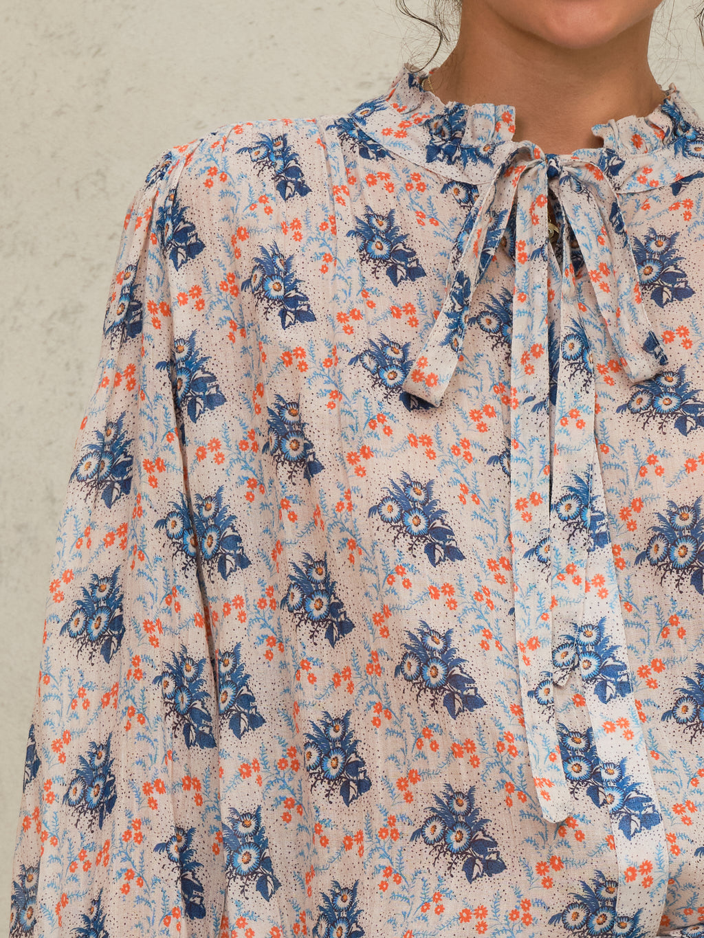 M.A.B.E Aster Print Long Sleeve Top