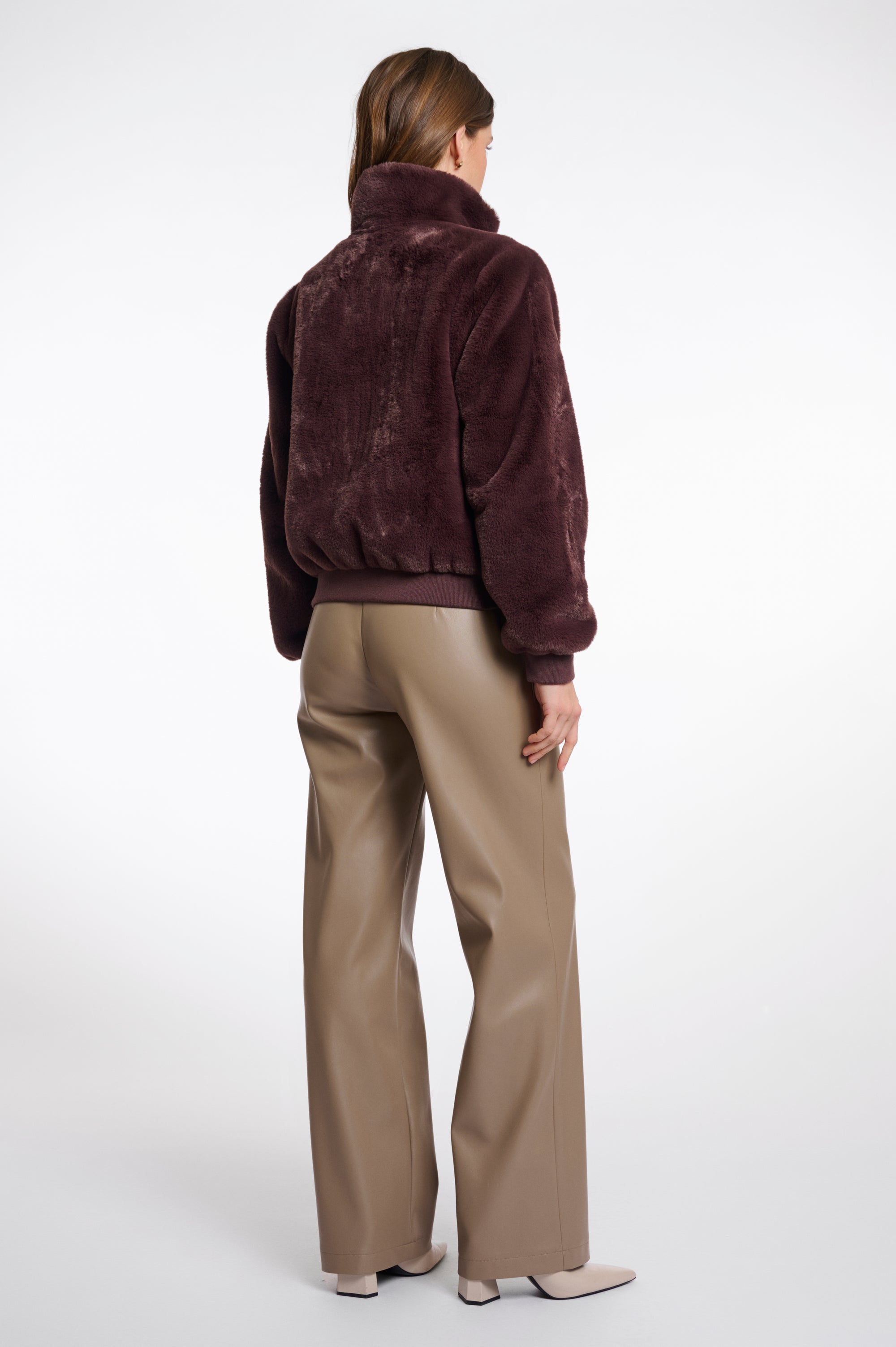 Rino & Pelle Ambra Faux Fur Jacket - Chocoate