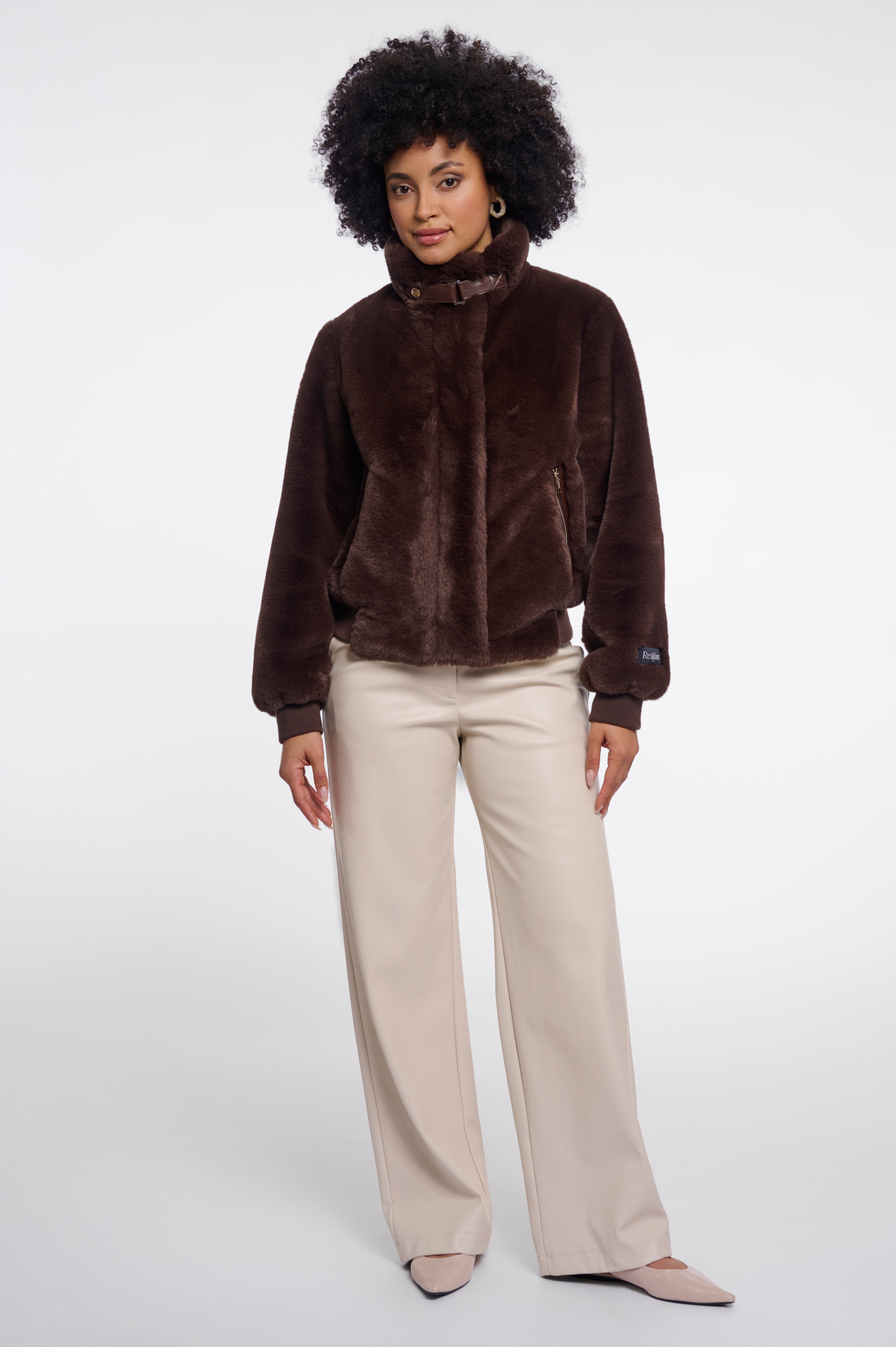 Rino & Pelle Ambra Faux Fur Jacket - Coffee