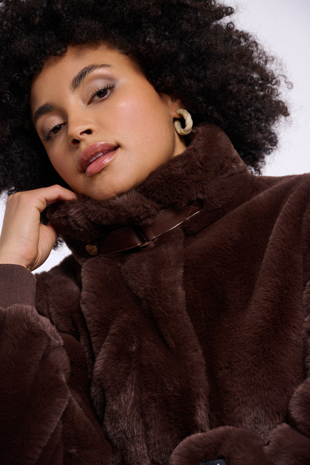 Rino & Pelle Ambra Faux Fur Jacket - Coffee