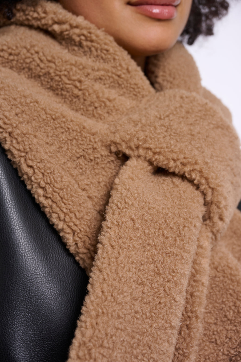Rino & Pelle Asho Teddy Scarf - Toast
