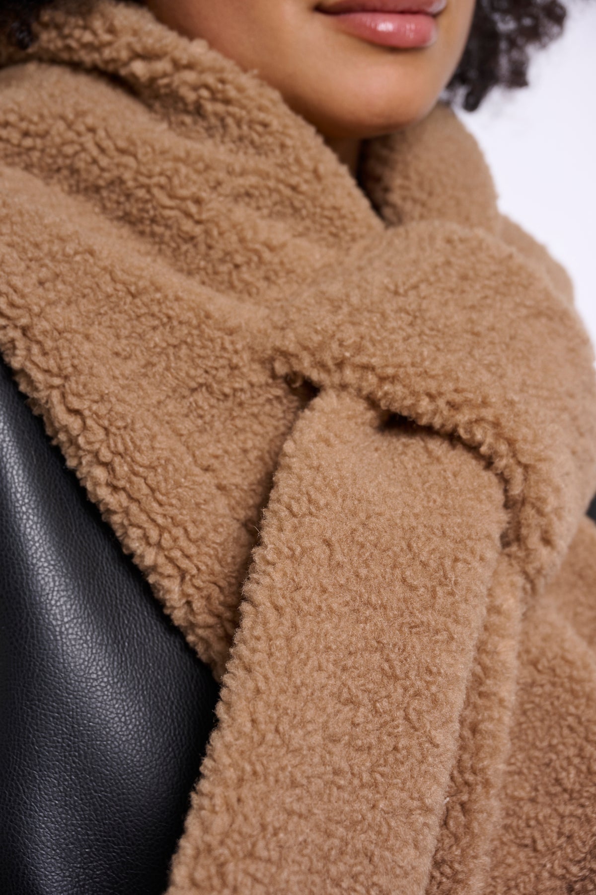 Rino & Pelle Asho Teddy Scarf - Toast