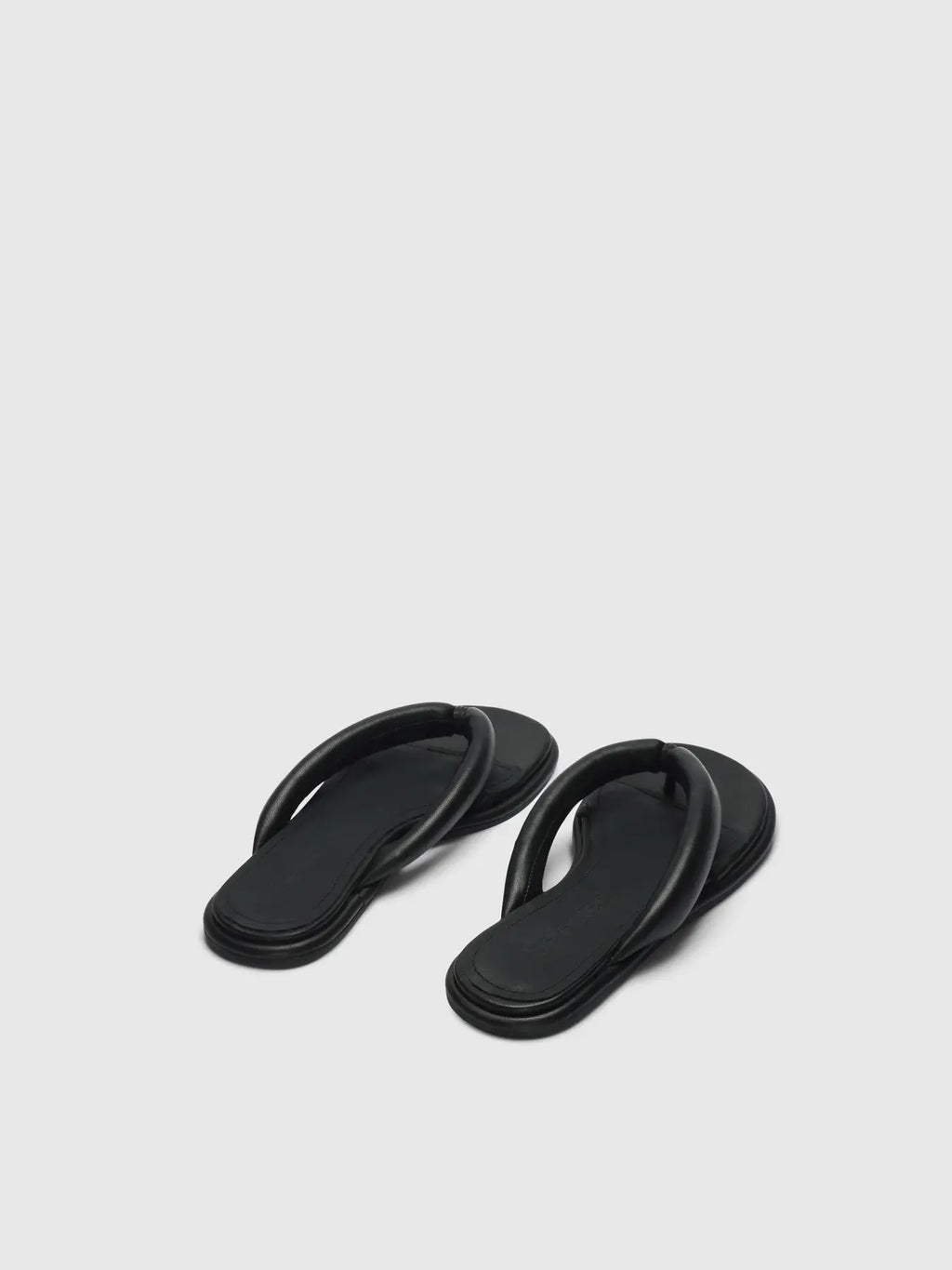 Selected Freja Leather Flip Flop - Black