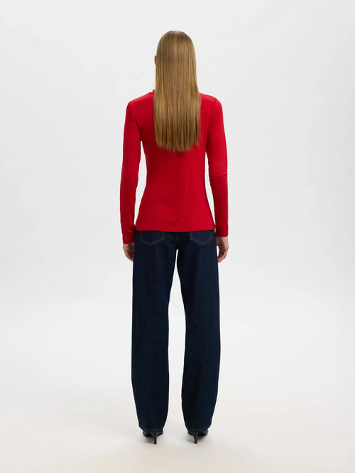 Selected Femme Ilina Top - Red