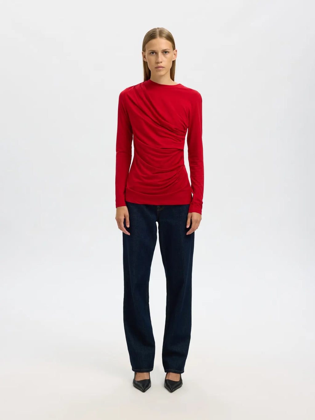 Selected Femme Ilina Top - Red