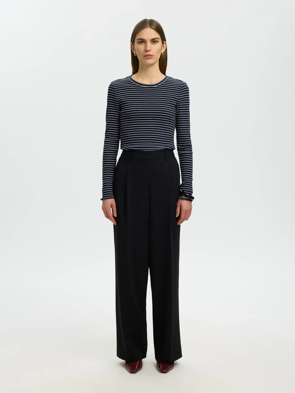 Selected Wanna Stripe Top - Navy
