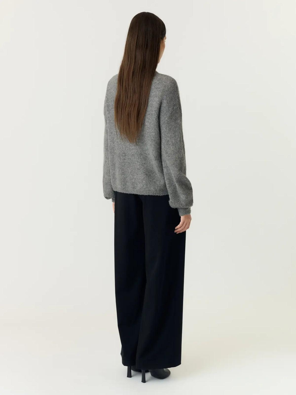 YAS Enya Loose Cardigan - Grey