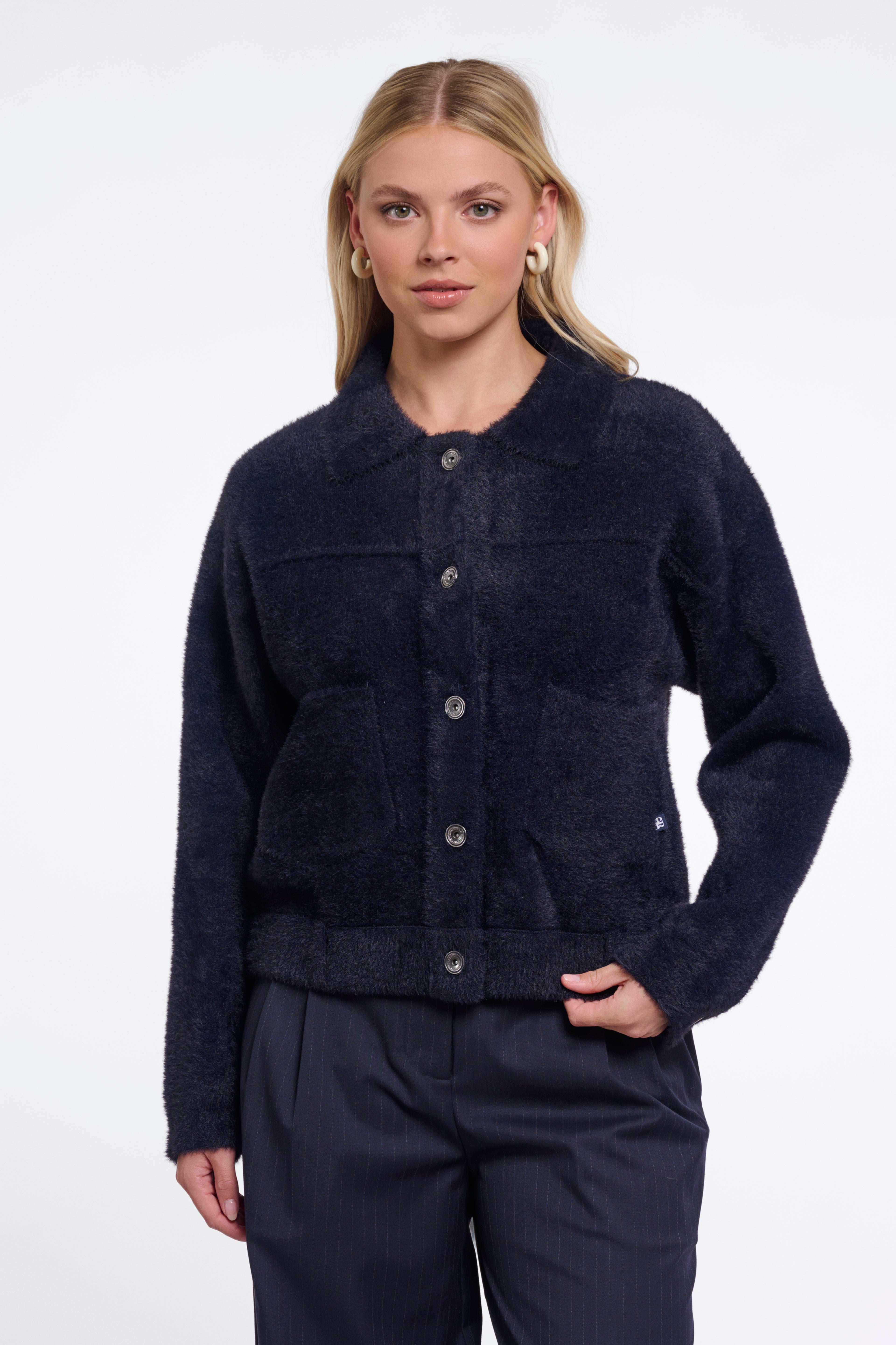 Rino & Pelle Bubbly Boxy Jacket - Navy