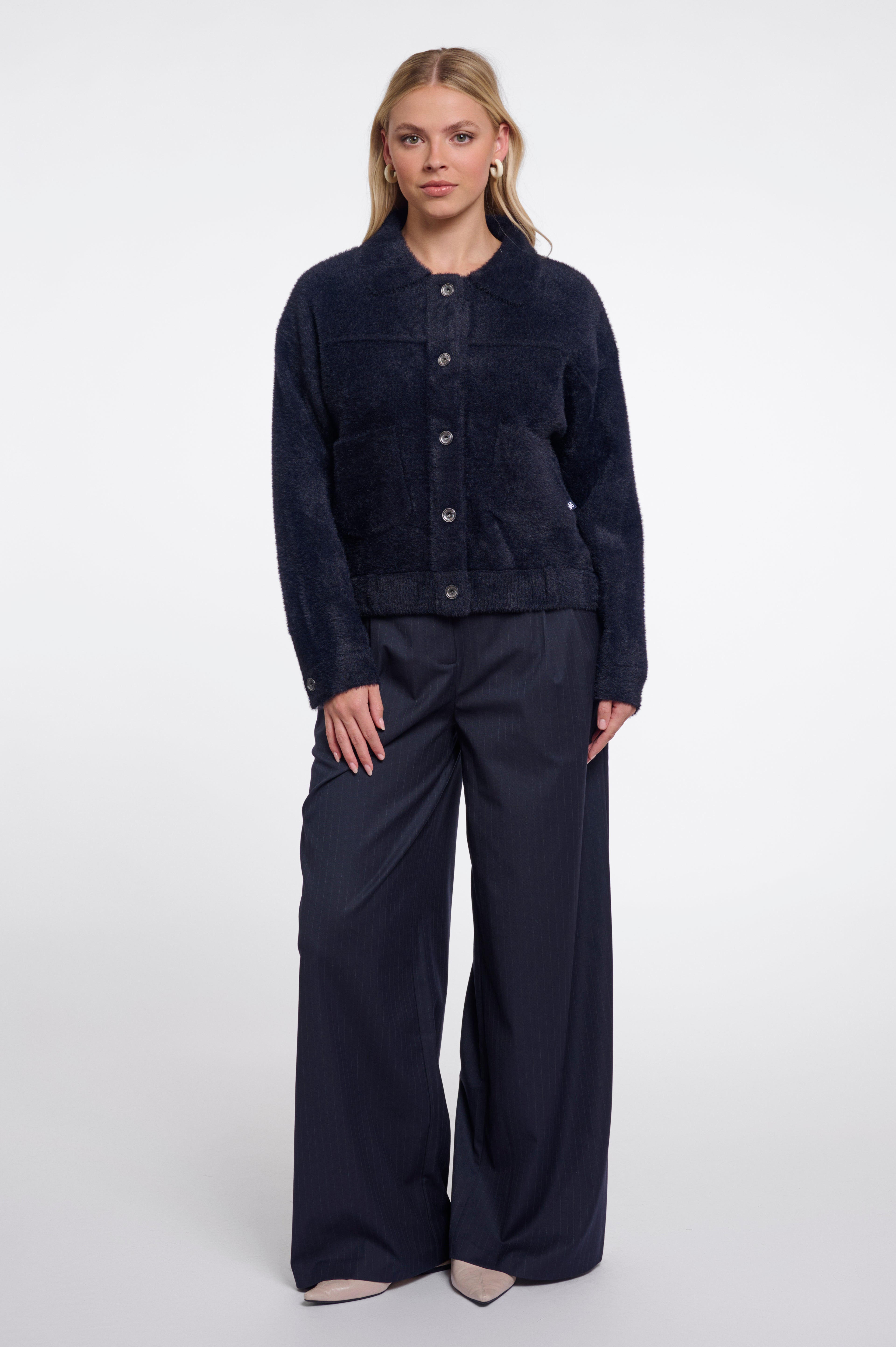Rino & Pelle Bubbly Boxy Jacket - Navy