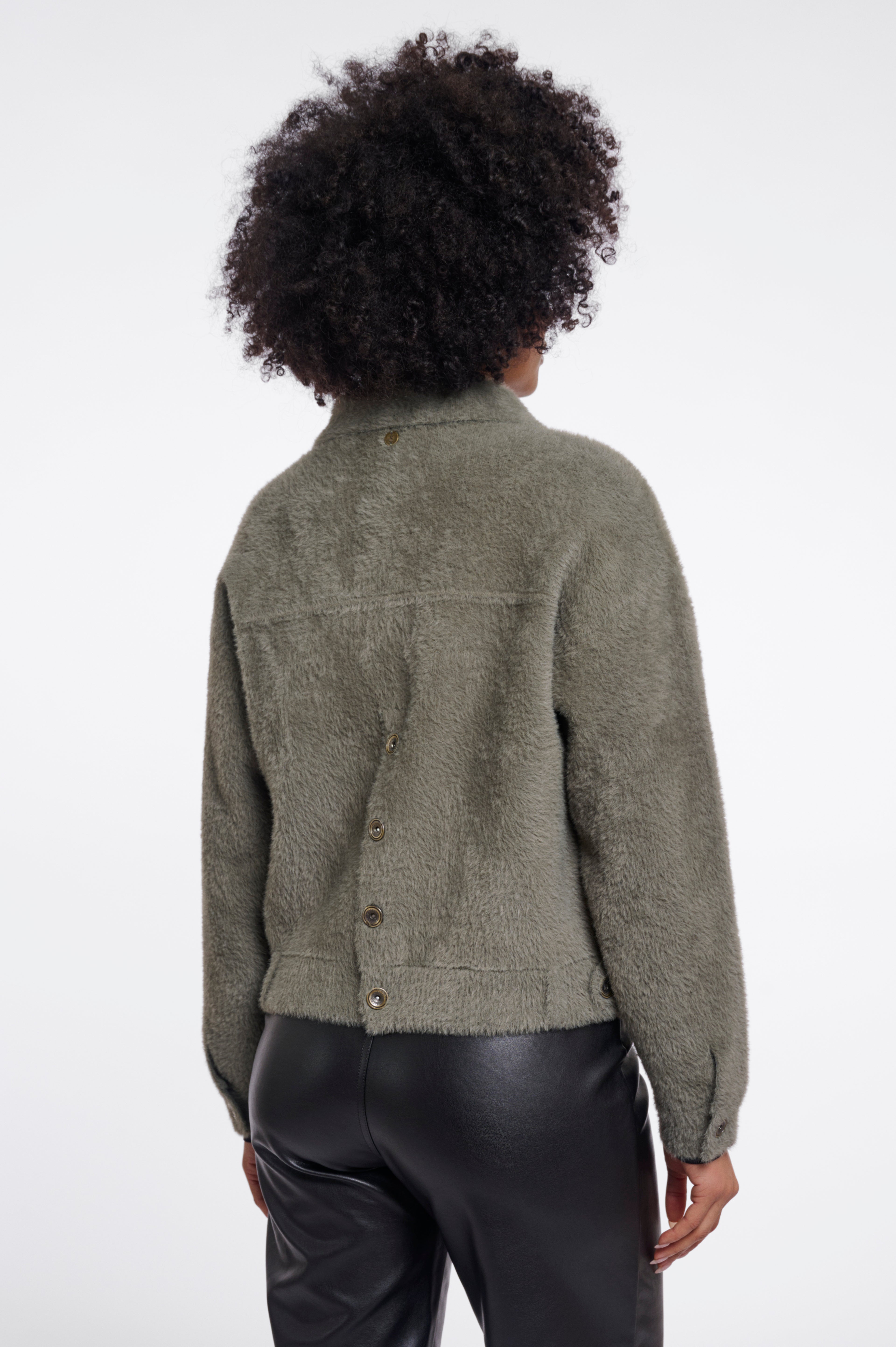 Rino & Pelle Bubbly Boxy Jacket - Green Ash