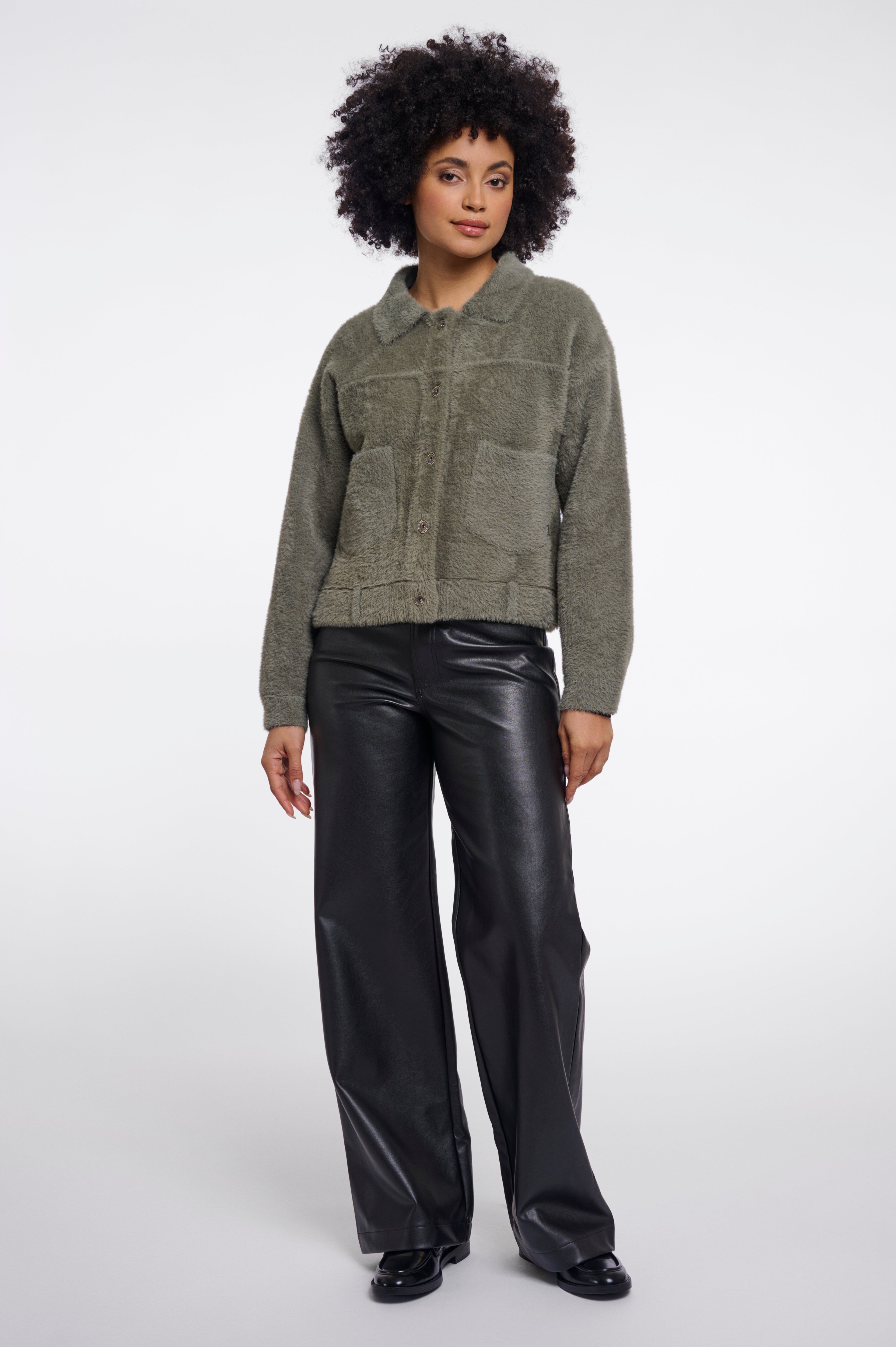 Rino & Pelle Bubbly Boxy Jacket - Green Ash