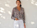 M.A.B.E Cass Print Long Sleeve Top