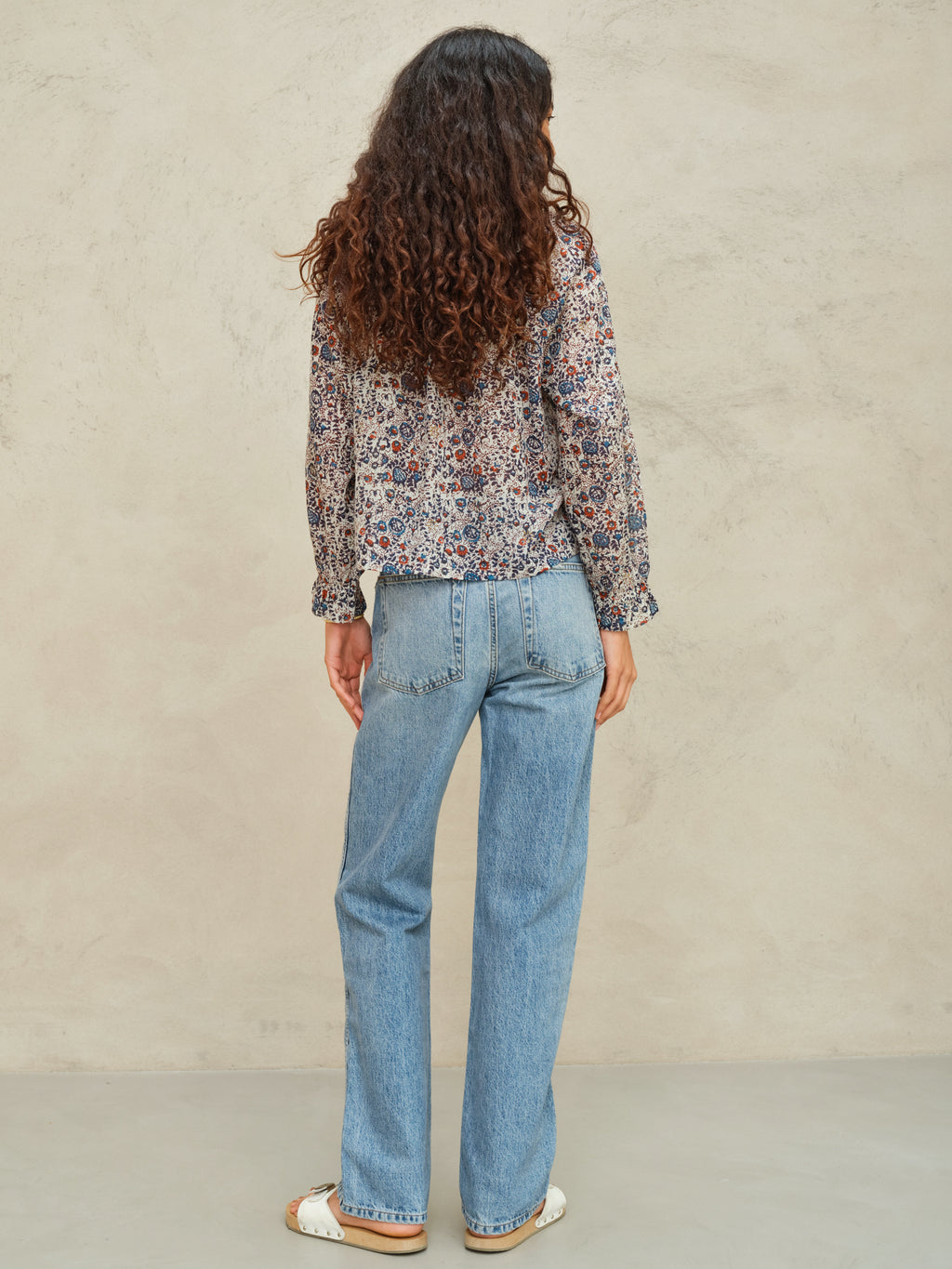 M.A.B.E Cass Print Long Sleeve Top