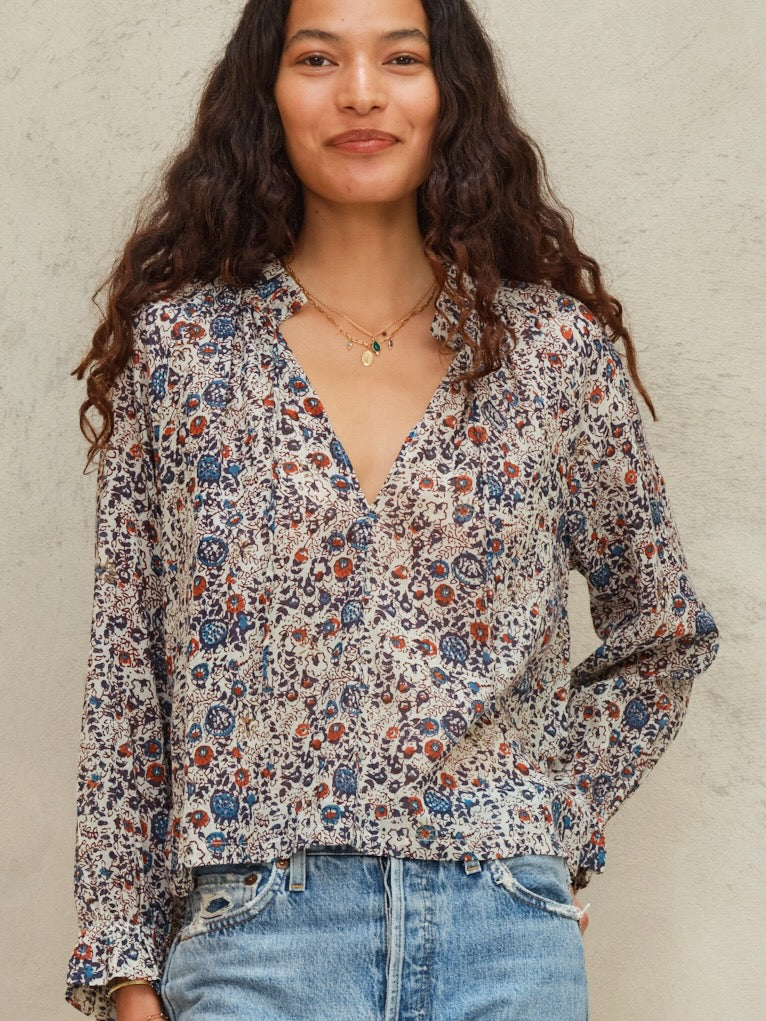 M.A.B.E Cass Print Long Sleeve Top