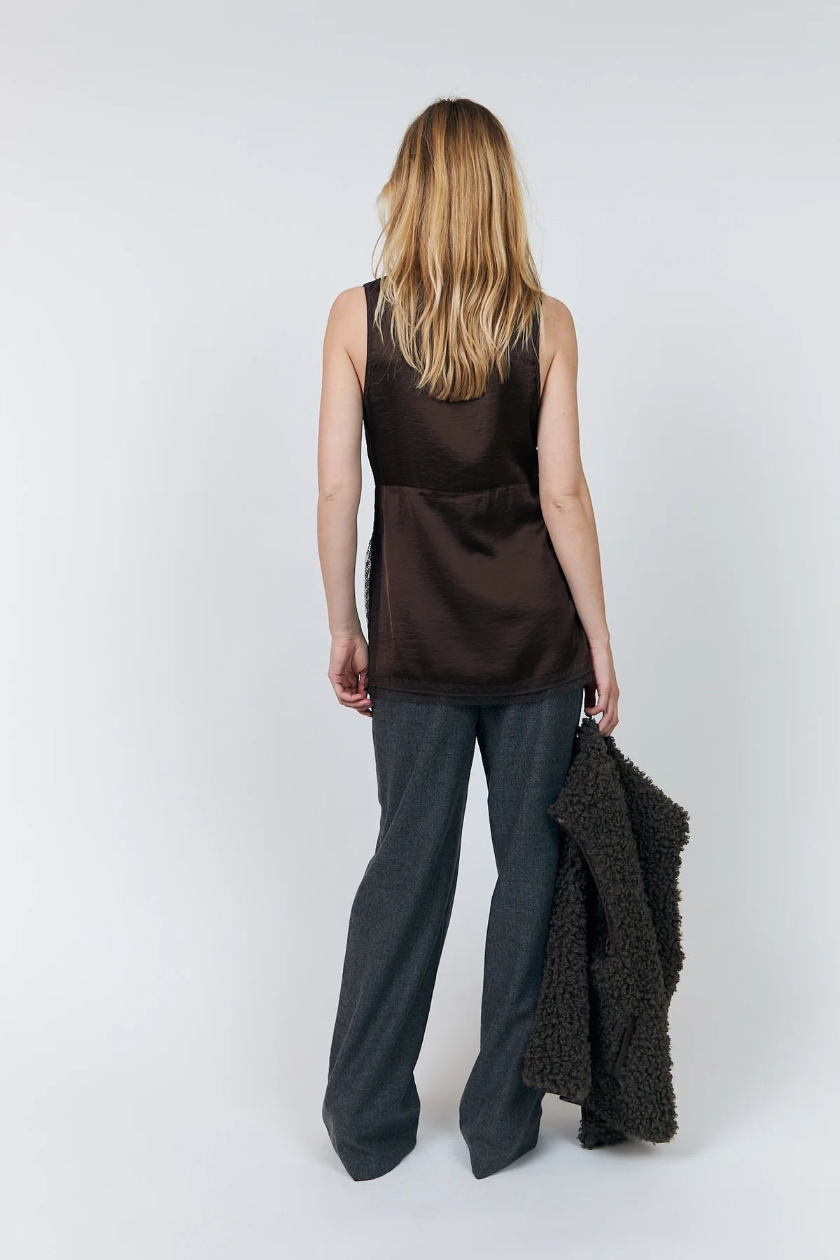 Lollys Laundry Cain Silky Top - Brown