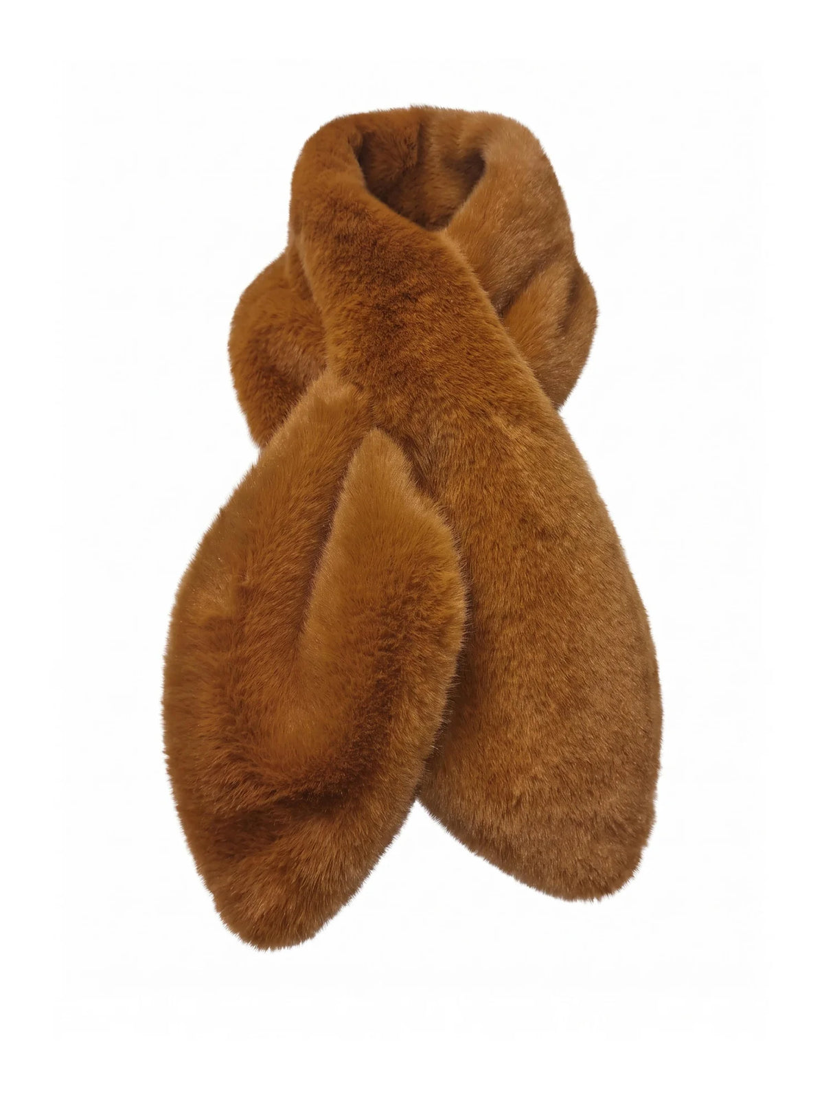 Nooki Cate Faux Fur Scarf - Chestnut