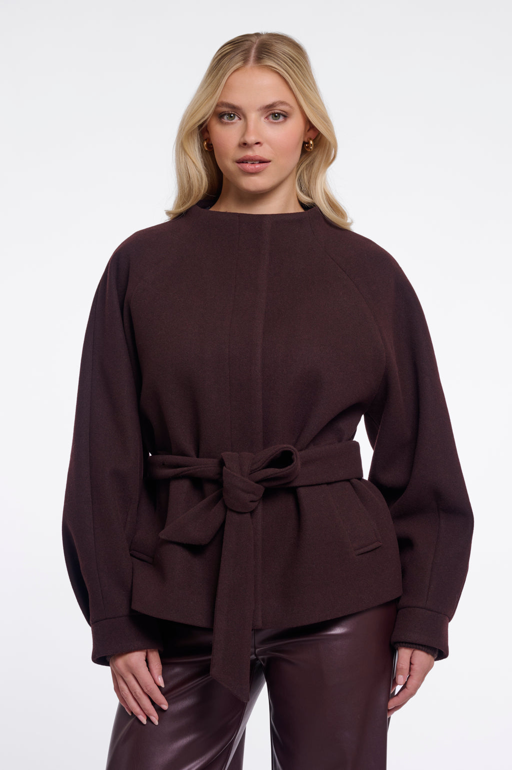 Rino & Pelle Cornelia Tie Jacket - Chocolate