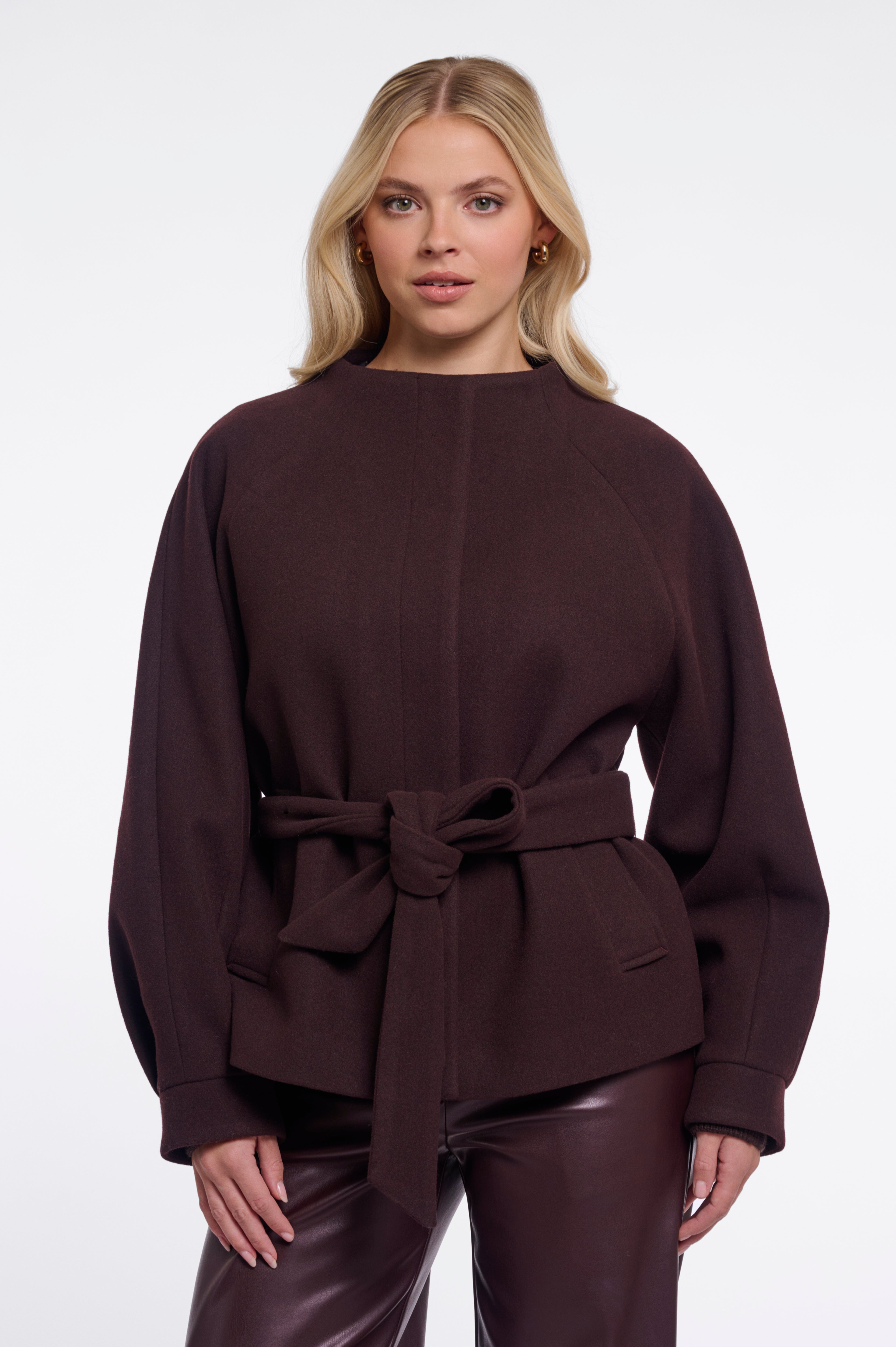 Rino & Pelle Cornelia Tie Jacket - Chocolate