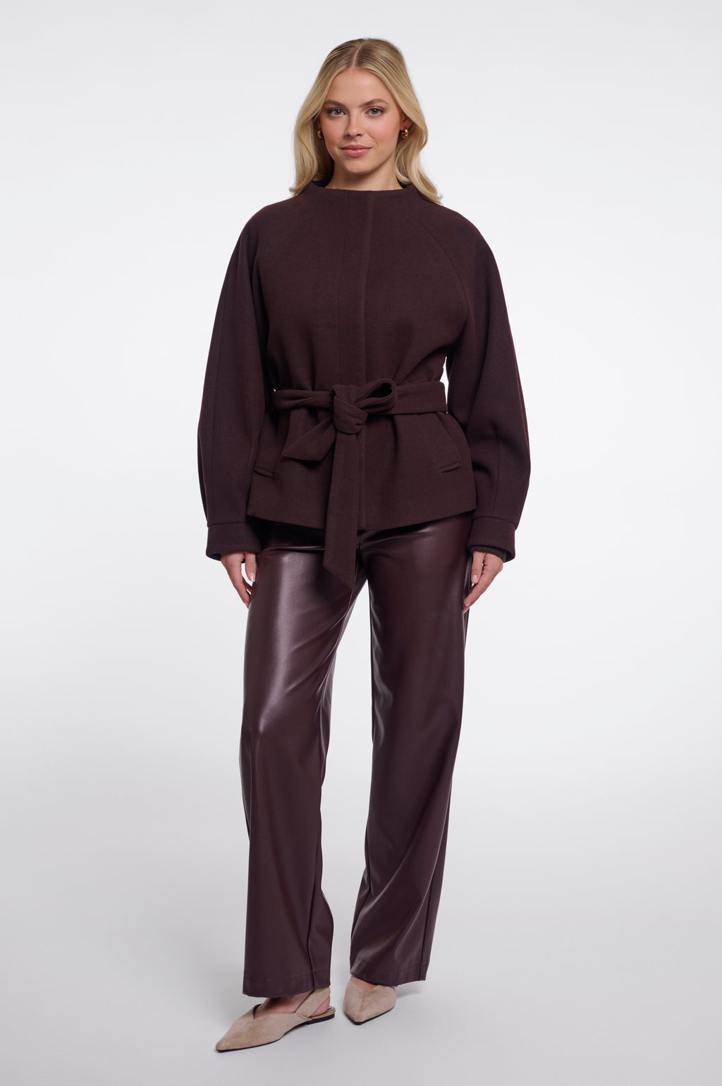 Rino & Pelle Cornelia Tie Jacket - Chocolate