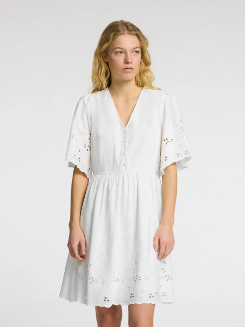 Selected Femme Dahlia Dress - Bright White