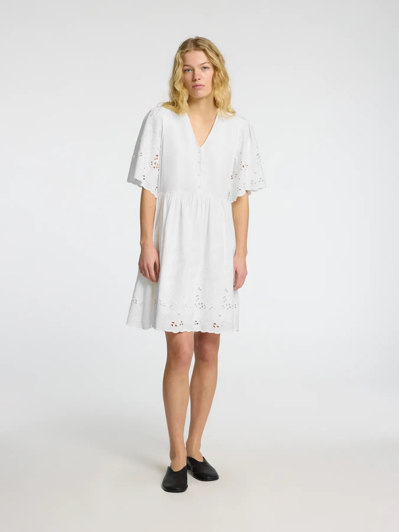 Selected Femme Dahlia Dress - Bright White