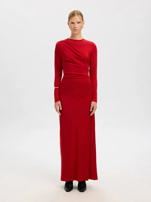 Selected Femme Ilina Maxi Dress - Red