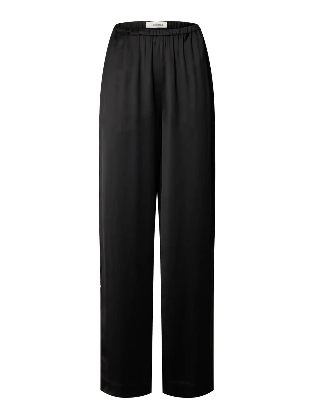 Selected Vida Satin Wide Pant - Black